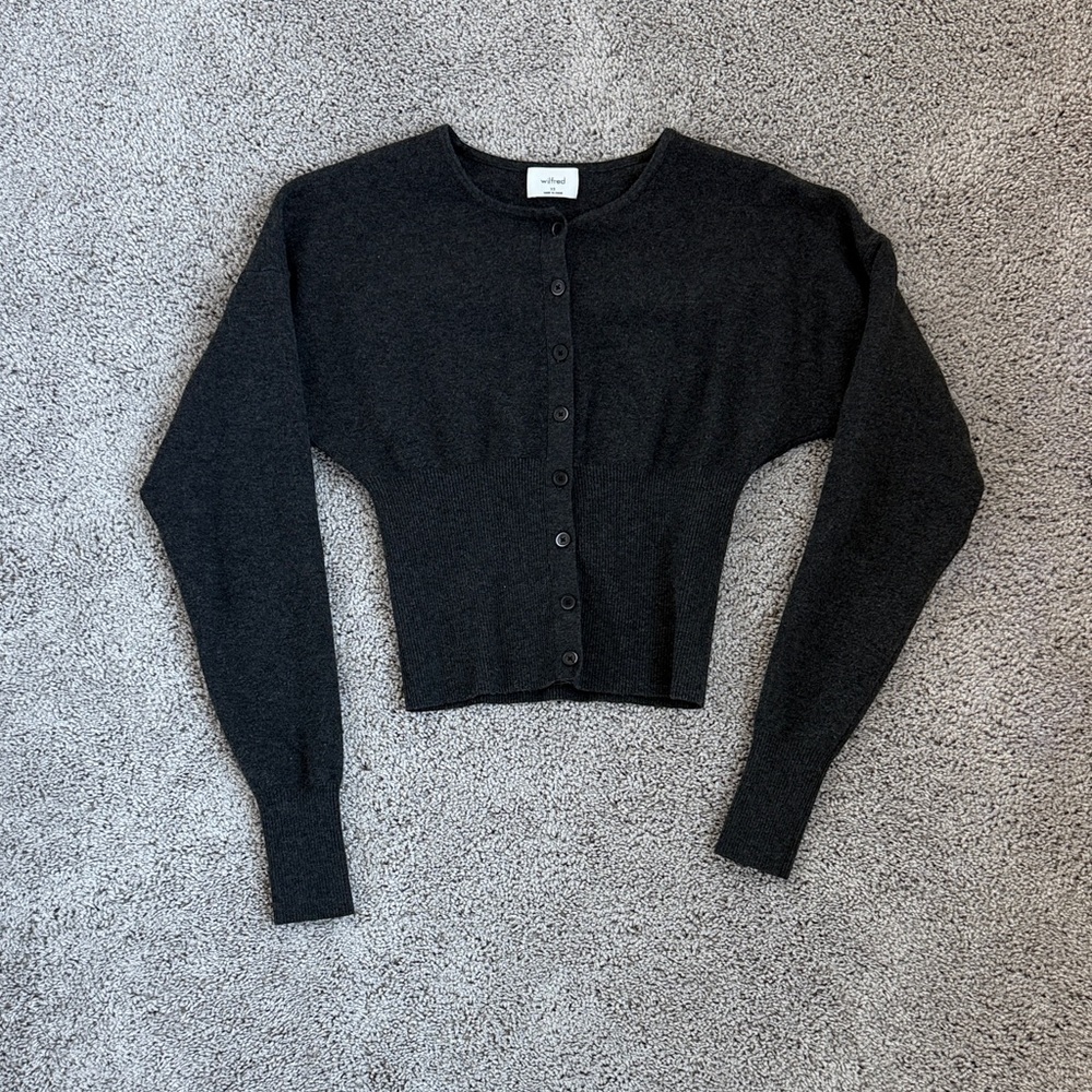 Wilfred Black Button-Up Cardigan